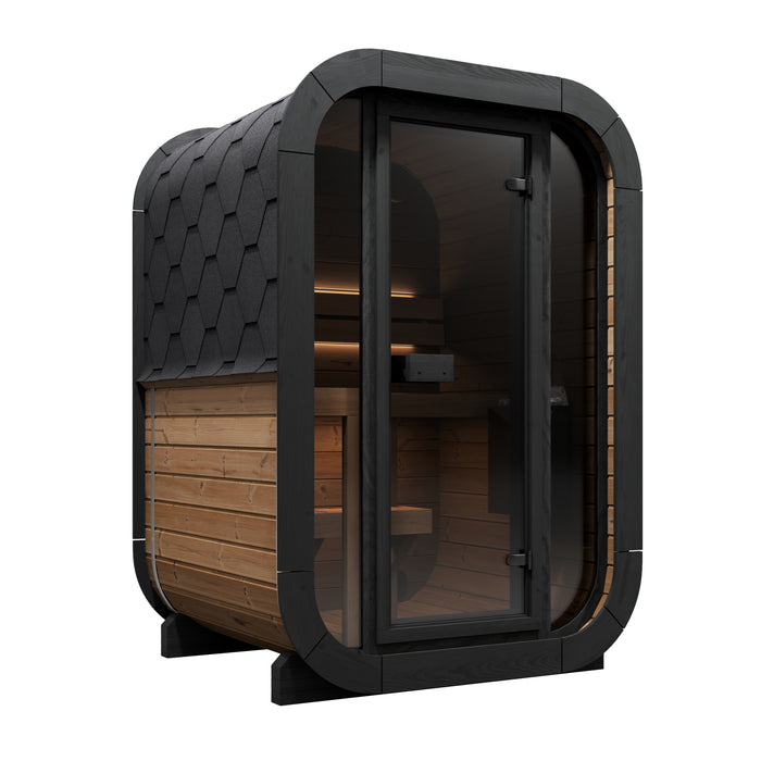 SaunaLife 2-Person CL3G Cube-Series Outdoor Home Sauna