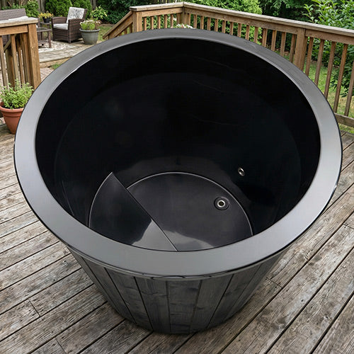 SaunaLife Model S1B Soak Series Home Cold/Hot Immersion Tub, Black, 1-Person